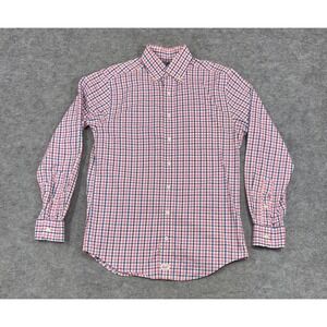 Vineyard Vines Murray Shirt Mens Small‎ Blue Pink Plaid Slim Fit Button Down